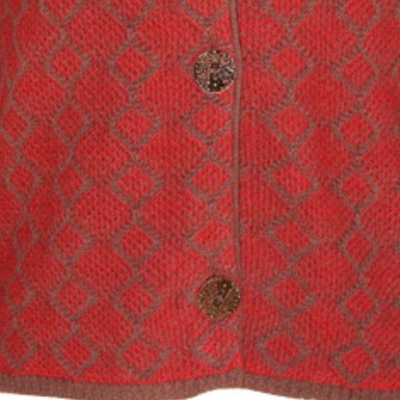 Tweed Pattern Peruvian Cardigan - Picture 4 of 5